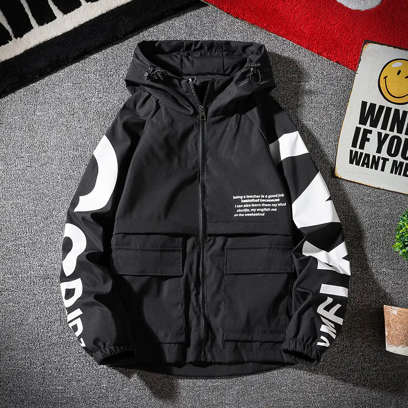 Hip Hop Bloom Jacket for Men - Trendy Oversized Style